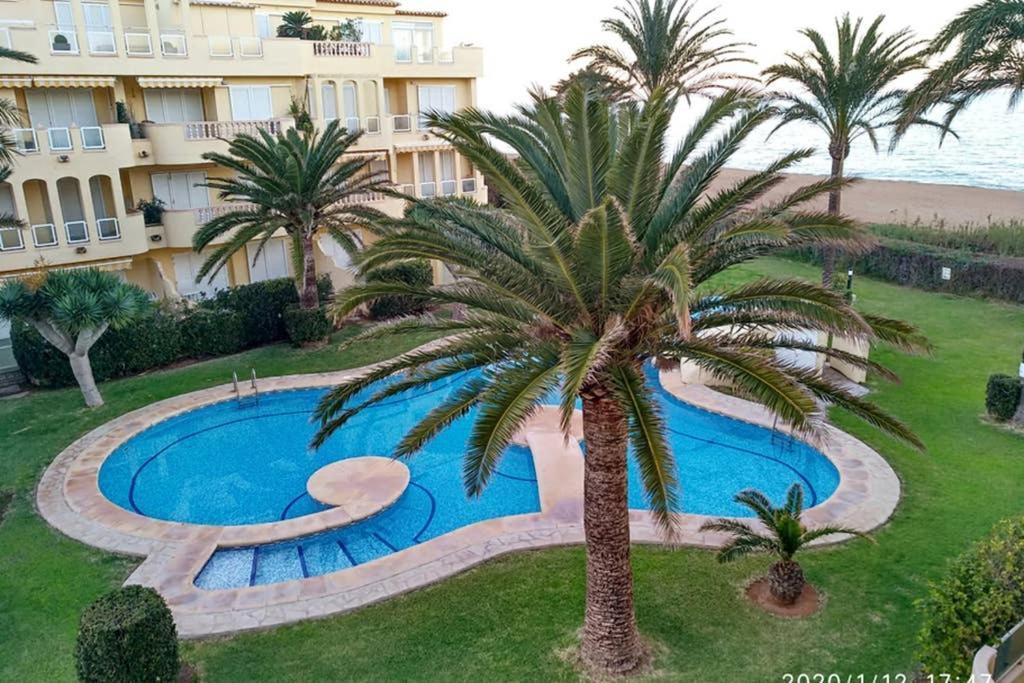 Estupendo Apartamento En Primera Linea De Playa Y Con Vistas Al Mar デニア エクステリア 写真